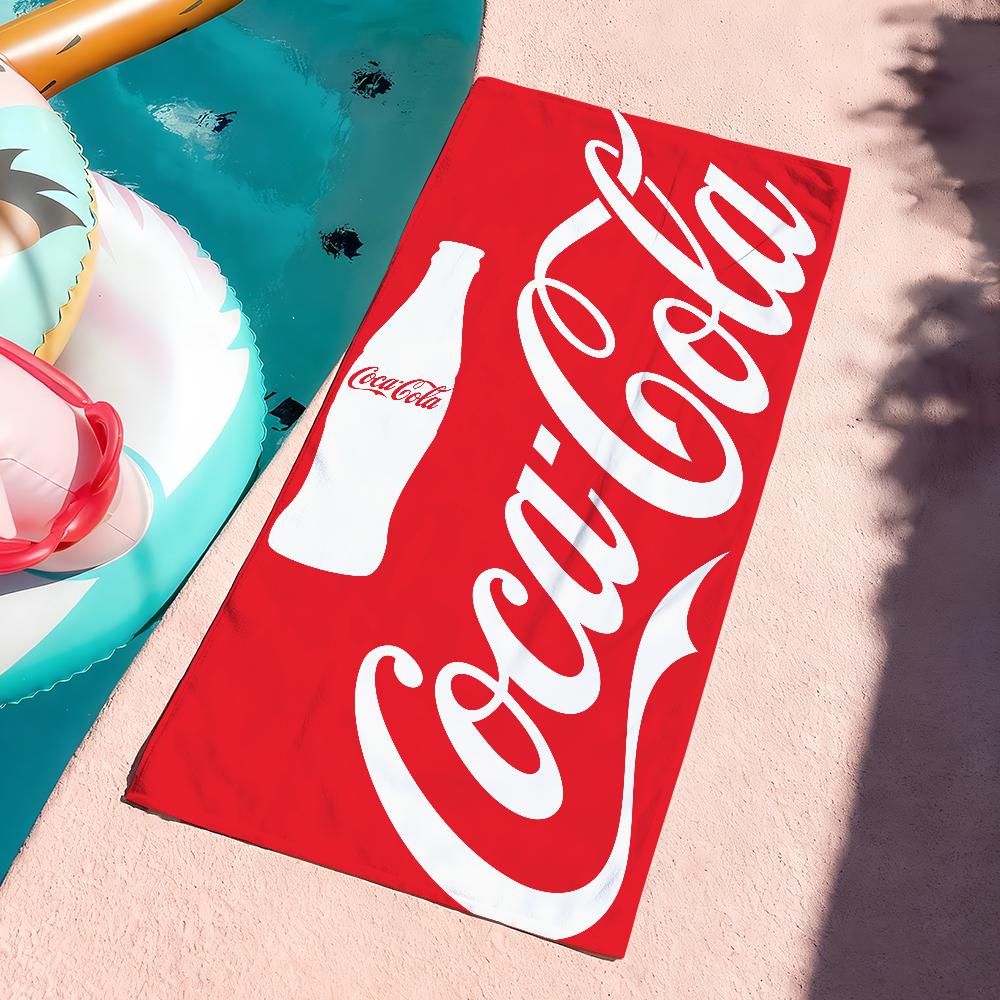 Modischer Druck Kunst Handtuch Weich Pool Geschenk Für Reise Fitnessstudio Dusche Camping Schnelltrocknend Sport C-Coca C-Cola-S Große Strandhandtücher