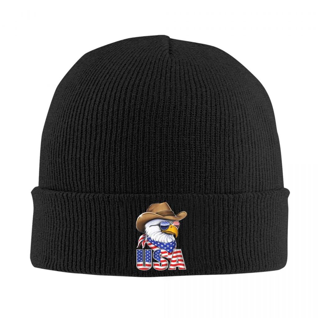Warme Strickmütze mit Adler-Print Winter-Strickmütze Beanie Mütze Skullies Beanies Hip Hop Mützen für Unisex