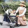 Comfort Breathable Backpack For Dog Large Space Car Dog Seat Visual Window Pet Stroller Lightweight Folding Dog Crate