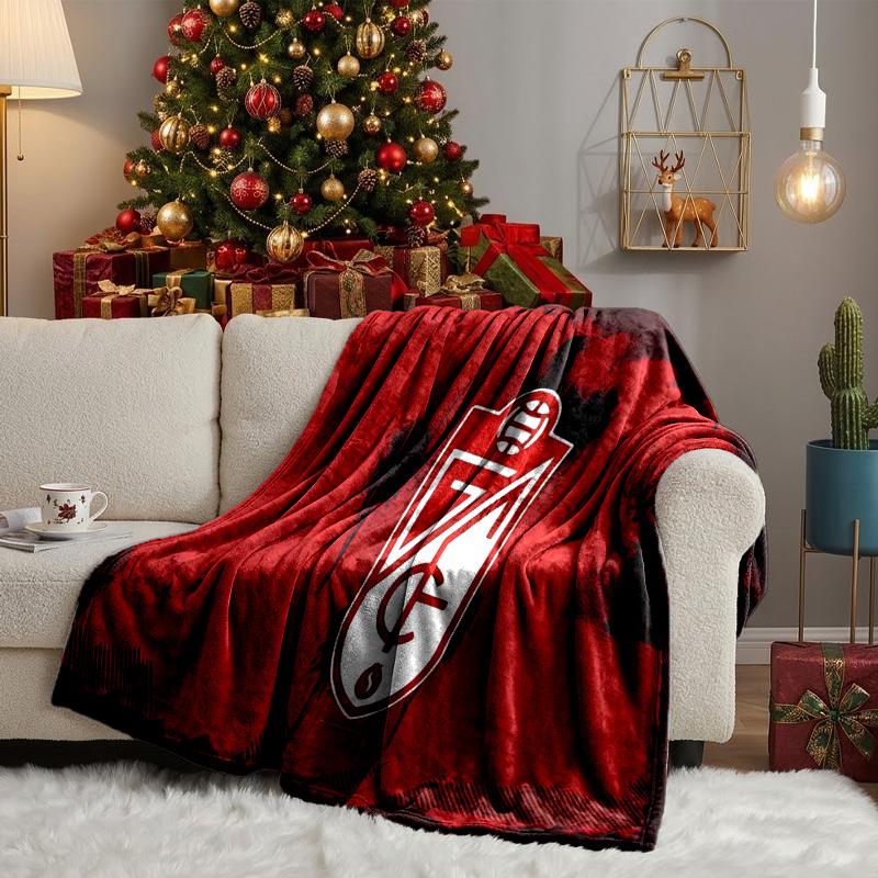 Granada Golden Crest Throws Blanket Flannel Blankets Plush for Couch Bed Gifts for Men Women Travel picnic blanket Christmas fan gifts