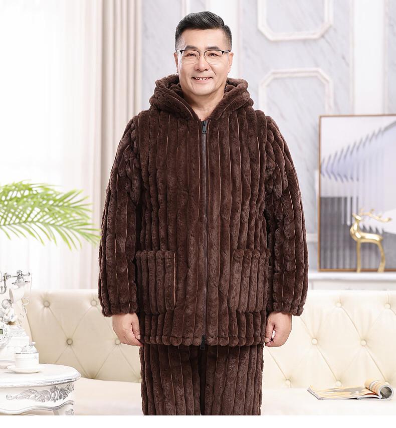 YUZHAOLIN Herren Winter Thermofleece Pyjama Set