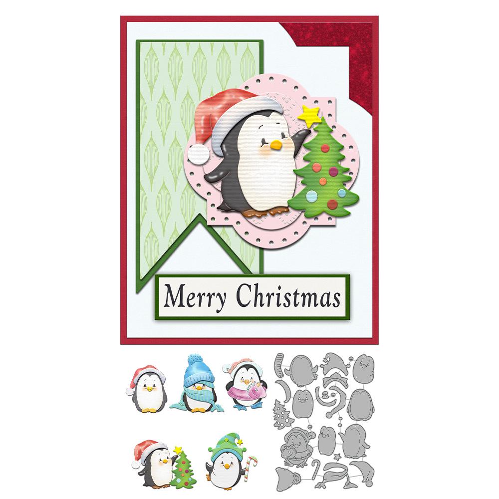 Carbon Steel Christmas Penguin Die Cut for Handmade Paper Art and Embossing