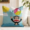 Funny PPaul FFrank Cushion Cover Eco Linen Pillow Case DoubleSided Print Breathable Durable Zipper Home Decor Gift