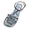 Fashion Crystal Flats Women Sandals Summer Casual Dress Shoes Fashion Woman Slippers New 2025 Designer Slides Walking Sandalias De Mujer