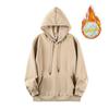 Unisex Retro Japanese Earth-Tone Fleece-Lined Heavyweight Hoodie