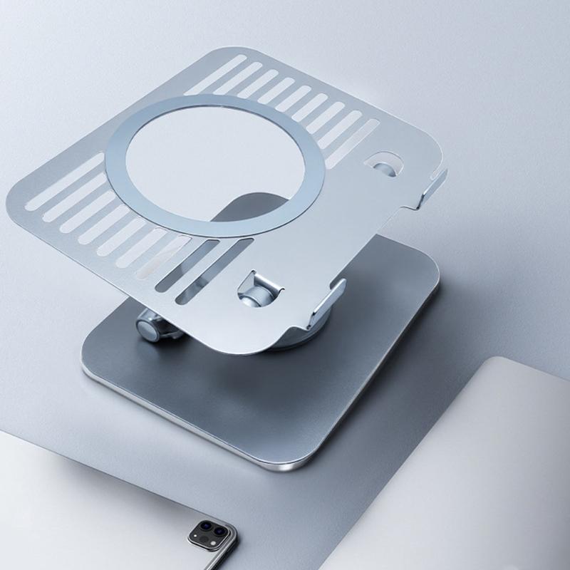 Foldable Computer Stand with Ventilation Holes Heat Dissipation Adjustable Rotations Height for 15.6inch Laptops