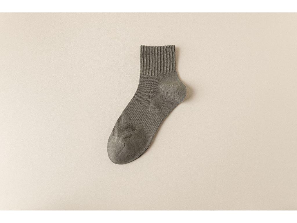 Men's Cotton Waist-Shaping Mesh Socks - Breathable, Sweat-Absorbent, Odor-Resistant, Short Tube, Boneless, for Spring & Autumn Sports