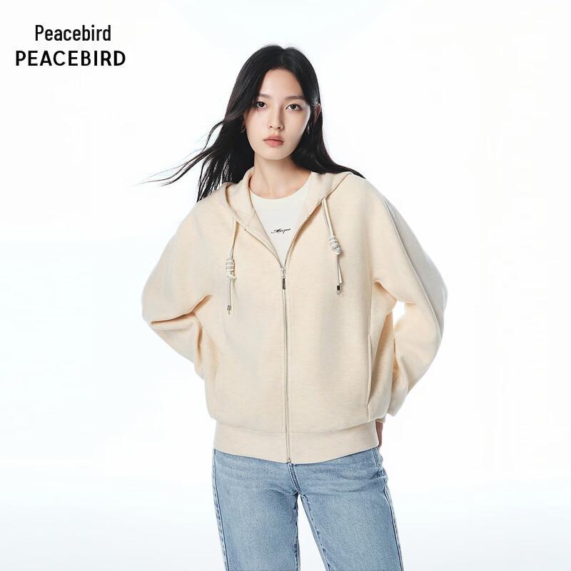 

Peacebird Women s Structured Hooded Zipper Sweatshirt Jacket M