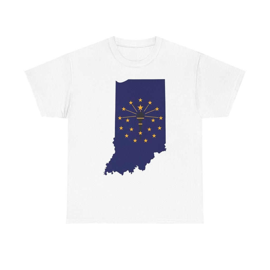 Flag Map Of Indiana (United States) Tshirt