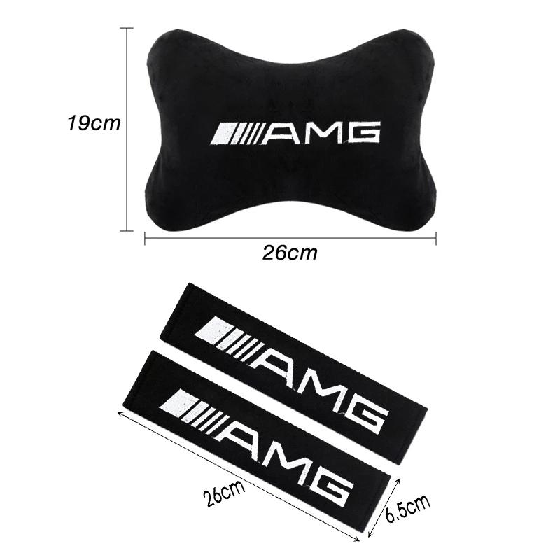 Car Seat Belt Protect Shoulder Pads Safety Handle Cover Headrest Neck Pillow for Mercedes benz W203 W204 W205 W210 W211 GLC CLA