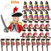 Kids Toys Imperial Navy Building Blocks Red Blue General Soldiers Set Mini Action Figures Toys For Kids Christmas Gifts
