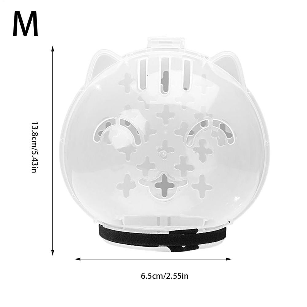 Cat Helmet For Grooming Transparent Head Cover Adjustable Kitten Astronaut Helmet Shaving Pet Tools Guard Muzzle Chewing For Cat