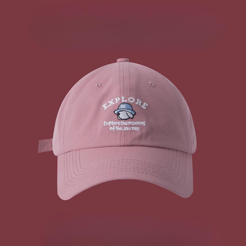 Spring New High end Letter Embroidered Baseball Cap Korean Version Versatile Face Showing Small Fashionable Commuter Baseball Hat for Women