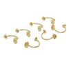 2Pcs Copper C-shaped Butterfly Earbuds For DIY Jewelry Making Craft Accessories