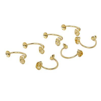 Kupfer C-förmige Schmetterling Ohrstecker-Funde für DIY Schmuck Basteln 2 Stück