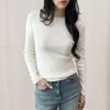 New ArrivalS Open Run Women S Rayon Ribbed Long Sleeve T ShirT Sleeve buTToned