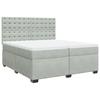 VidaXL Sommier à lattes de lit et matelas Gris clair 200x200cm Velours 3291014