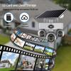 V380 Solar 4G Network Waterproof Camera with Alarm and Triple-Screen Monitor