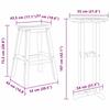 Garden Bar Set 3 pcs Light Grey HDPE