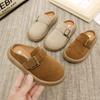 Children's Birkenstocks Autumn Half Slippers 2025 Winter New Girls Cotton Mop Velvet Warm Boys Bread Shoes
