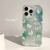 Summer Green Butterfly for iPhone17promax Apple 16 Laser Phone Case 14/13 Large Hole 15