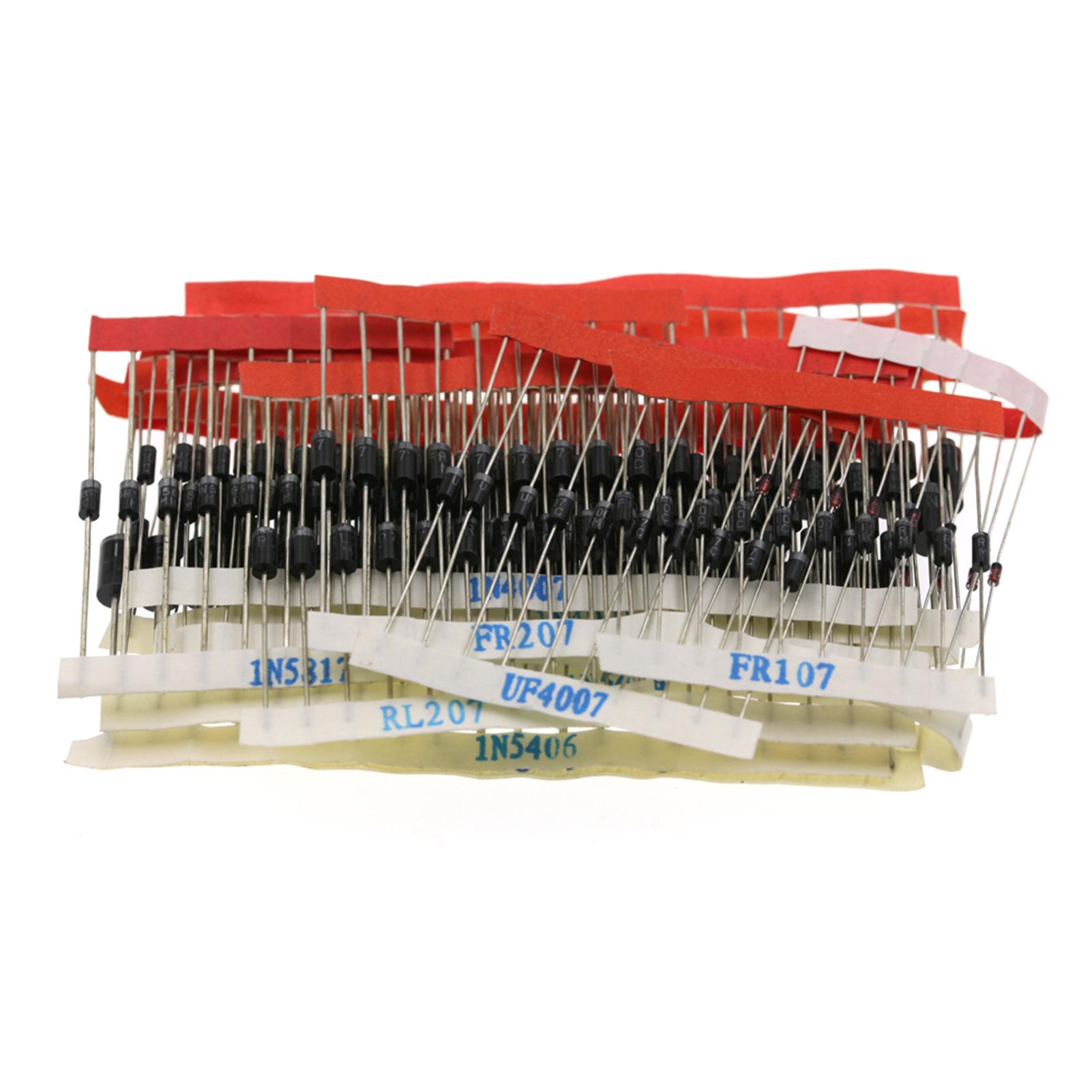 

200PCS Diode Assortment Kit Quick RecoveryCelsiusSwitchingCelsiusSchottkyCelsiusRectifier Diode Electronic Assorted Set