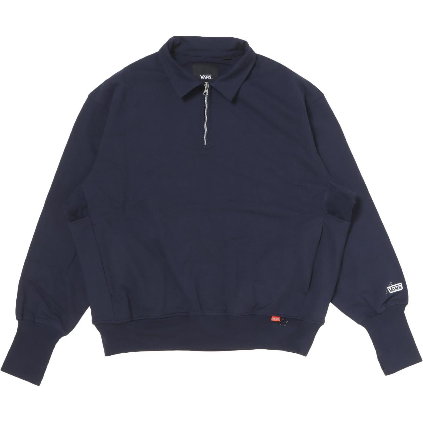 Vans Tokyo Design Collective FW24 Fashion Long Sleeve Half Zip Sports Sweatshirt Unisex sweatshirt Navy-Blue VN000KF3BO6 L