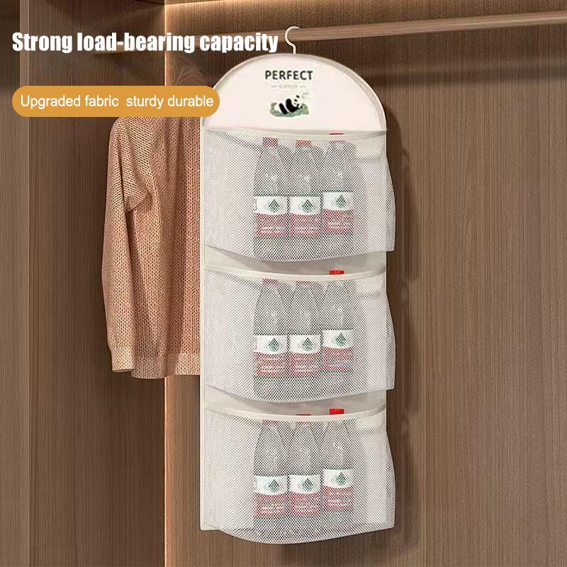 Underwear Hanging Storage Bag Household Socks Storage Net Wardrobe Hanging Hook Net Bag Portable Clothing Storage Mesh Bag
