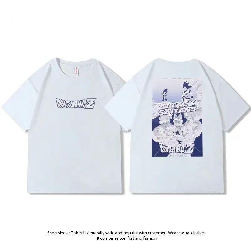 Dragon Ball Joint Surrounding 2025 Summer New Cotton Shortsleeved Animation Wukong Casual Loose Tshirt Ins Shortsleeved Top