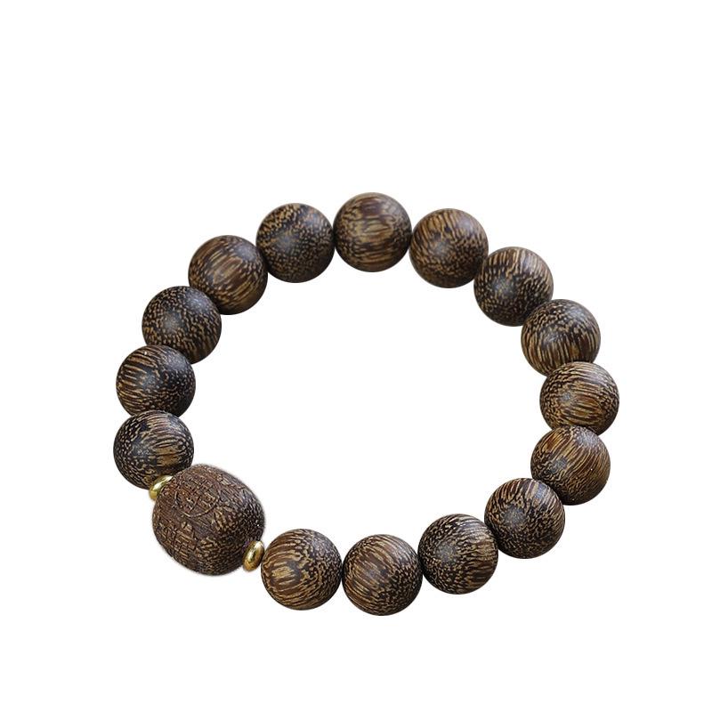 Vietnam Nha Trang Natural Agarwood Qinan Buddha Beads Bracelet for Men and Women