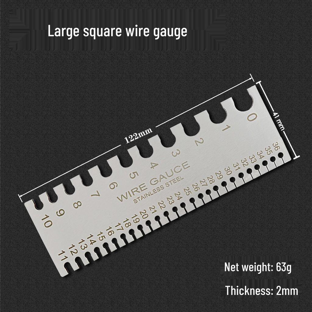 Stainless Steel Wire Gauge Sample Plate for Weld Inspection and Metal Thickness Measurement