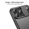 For iPhone 17 Pro Max Back Cover MOFI Brushed Texture Carbon Fiber Soft TPU Case