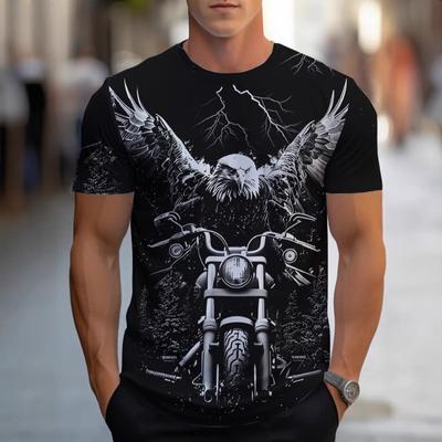 Summer Men's Round Neck Short Sleeved T-shirt 3D T-shirt Trendy Top Printed Shirt