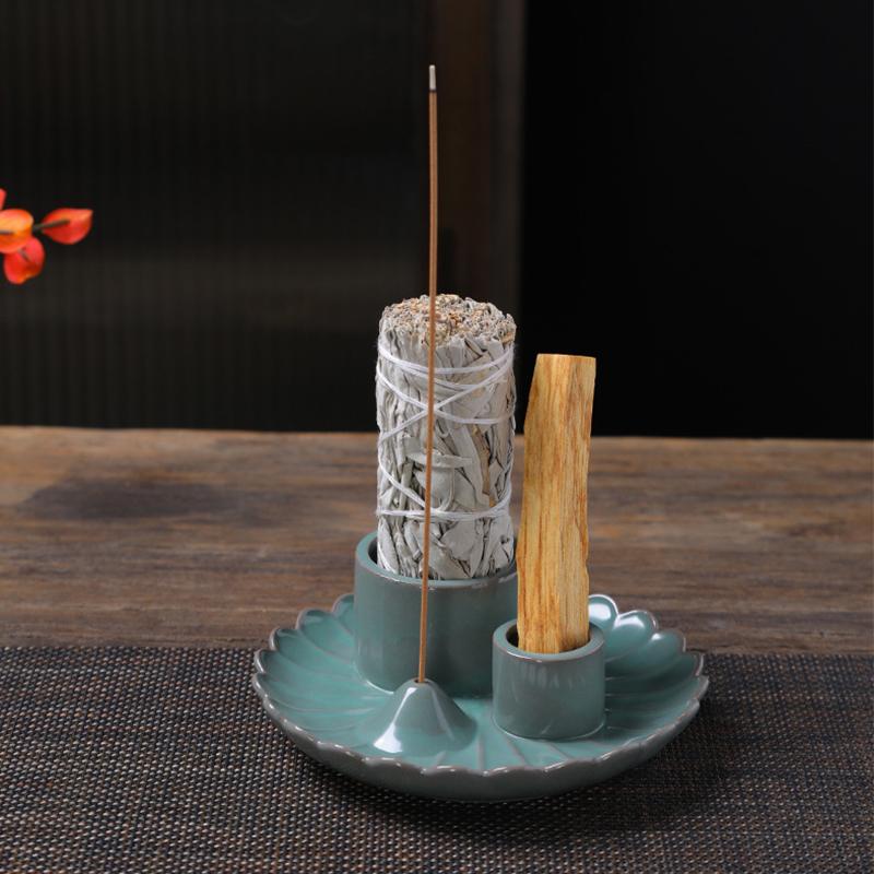 Ceramics Tray Bedroom Unique Candlestick Ambience Candle Holder Censer Crafts Decorative Ornaments