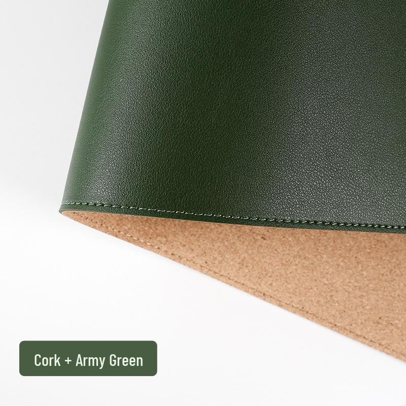 Non-Slip PU Leather Table and Bar Mats with Cork Coasters