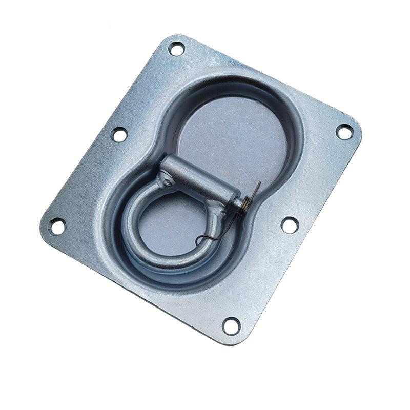 Trailer Tie Down Anchors Stainless Steel Lashing Point Floor Hook Spring Pull Ring Floor Flush Mount D Rings For Truck RV Boat