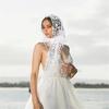 Spitzen Schleier für Hochzeit Kirchenbesuch Lateinische Messe Kopftuch Dreieckiges Mantilla für Formelle Veranstaltung Versammlung Kopfschmuck