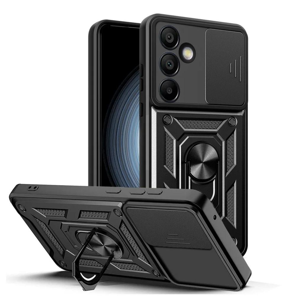 Militärische Panzerungshalterung Kameraschutzhülle für Samsung Galaxy S24 S24 Ultra S23 S22 Plus S21 S20 Hybridringständer Stoßfeste Vollschutzabdeckung