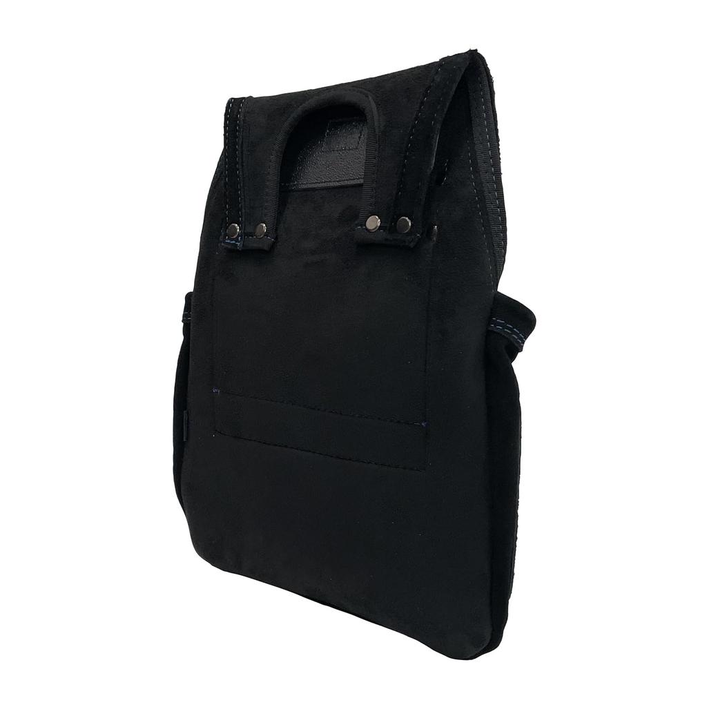 SK11 Suede Waist Nail Bag 3 Tiers Genuine Leather with Conveyor Holder DVC-KZ26