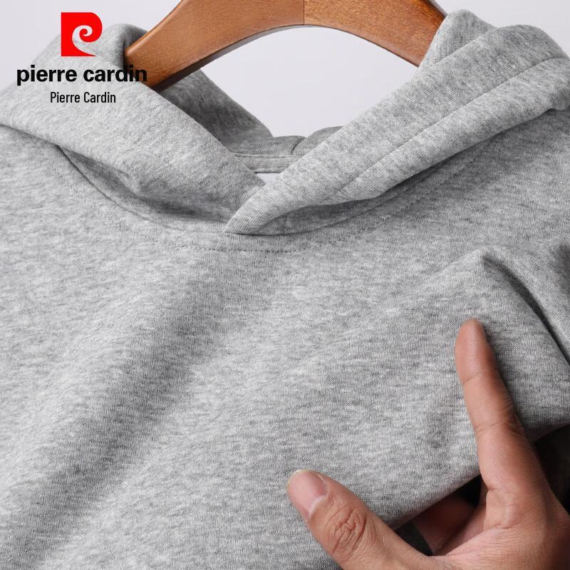 Pierre Cardin Men's Solid Milk Silk Blend Hooded Sweatshirt