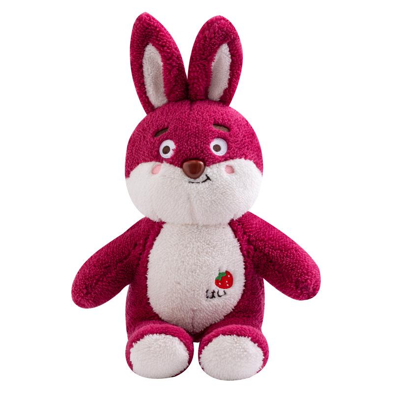 New Strawberry Hug Rabbit Plush Toy Creative Hot Selling Strawberry Rabbit Doll Children's Toy Birthday Gift Plush Rabbit Doll