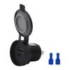 USB Power Outlet USB A & Type-C Fast Charging Adapter Waterproof Double Port Car SUV Phone Charging Socket 12-24V
