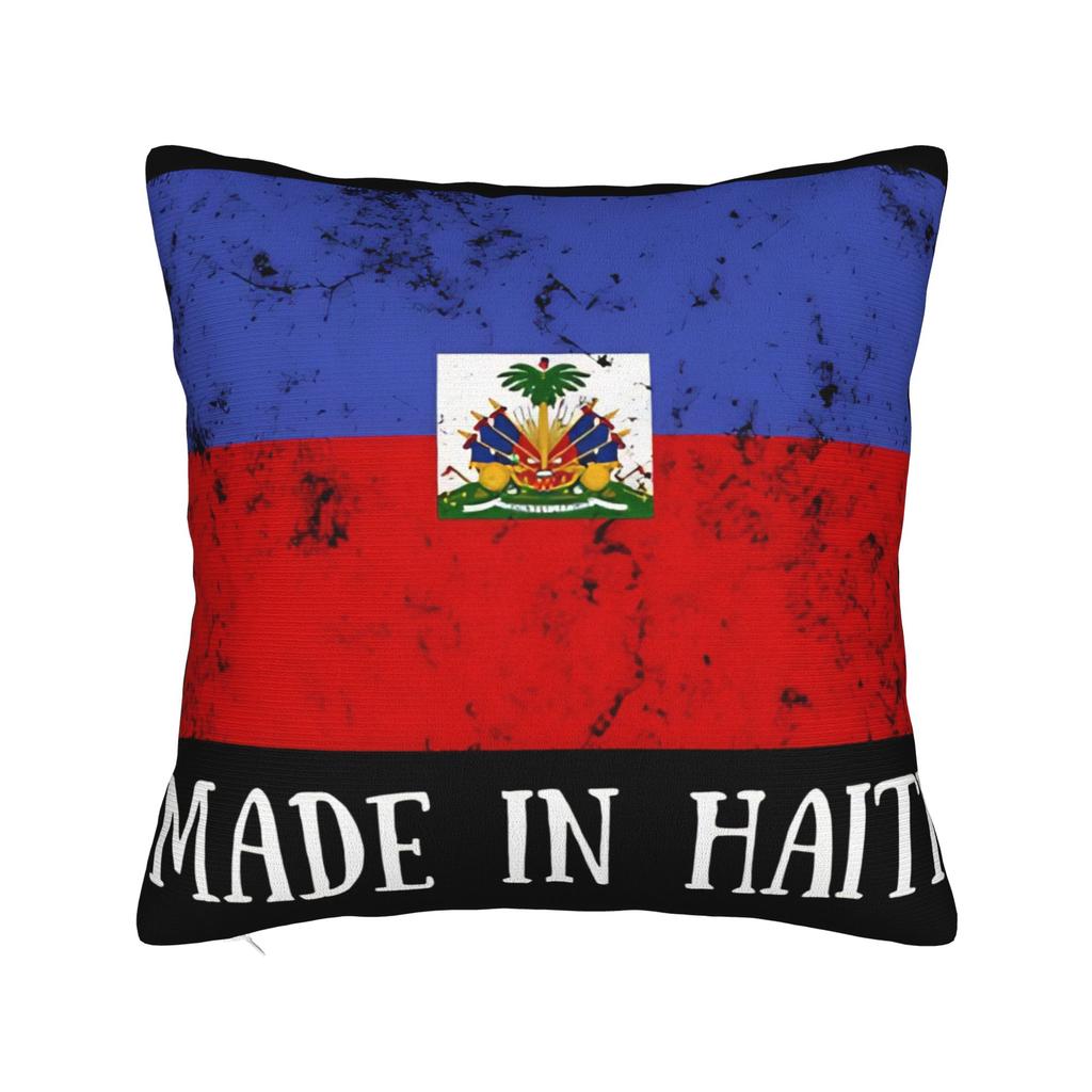 Pillow Case Haiti FlagCountry Map Soft Pillow Cover For Sofa Home Decoration Fashion Pillowcases