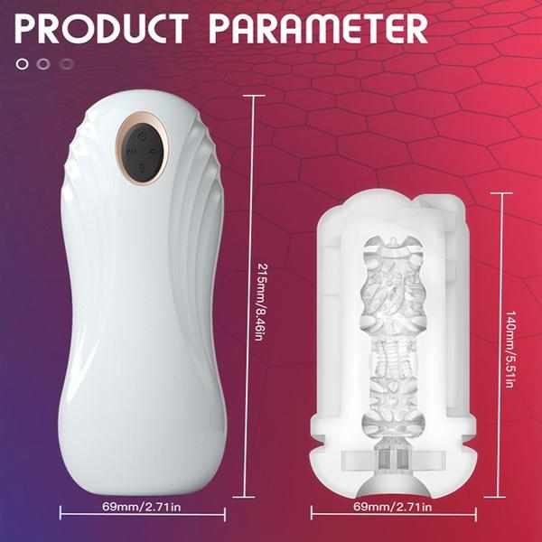 Automatic Sucking Male Masturbator One Click Orgasm with 5 Suction & 10 Vibration Modes Real Vaginal Pussy Oral Sex Toys for Men