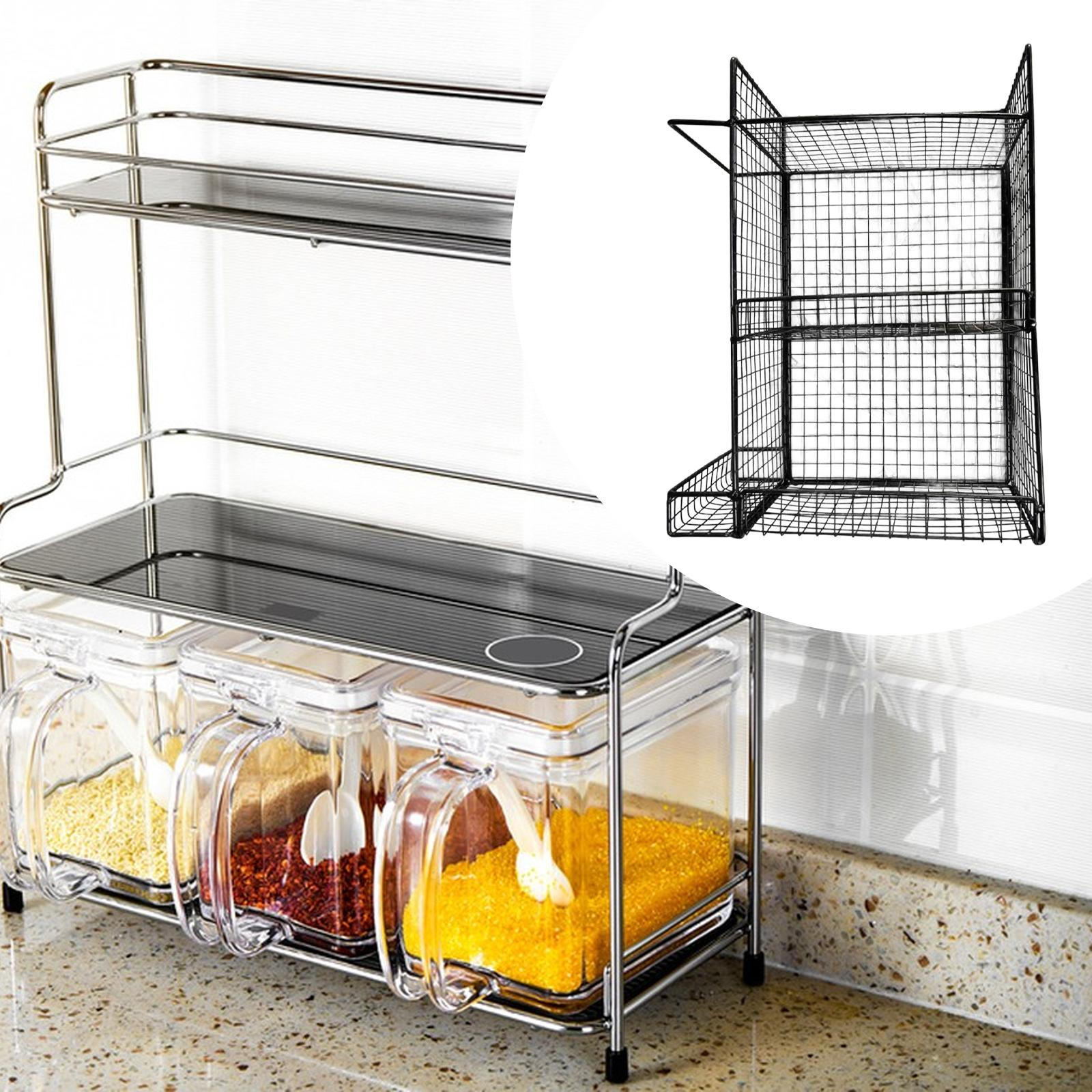 

Kitchen Storage Rack Metal Wire Basket Easy Installation Wall Mounted Vegetable Hanging
