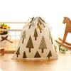 Small Fresh Printed Cotton Hemp Travel Storage Bag Bundle Pocket Drawstring Bag Clothes Storage and Organizing Bag Dustproof Bag