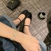 Women Flats Mary Jane Ballet Shoes Female Round Toe Glossy Leather Flats Female Dance Ballets Party Ball Bridal Wedding Shoes