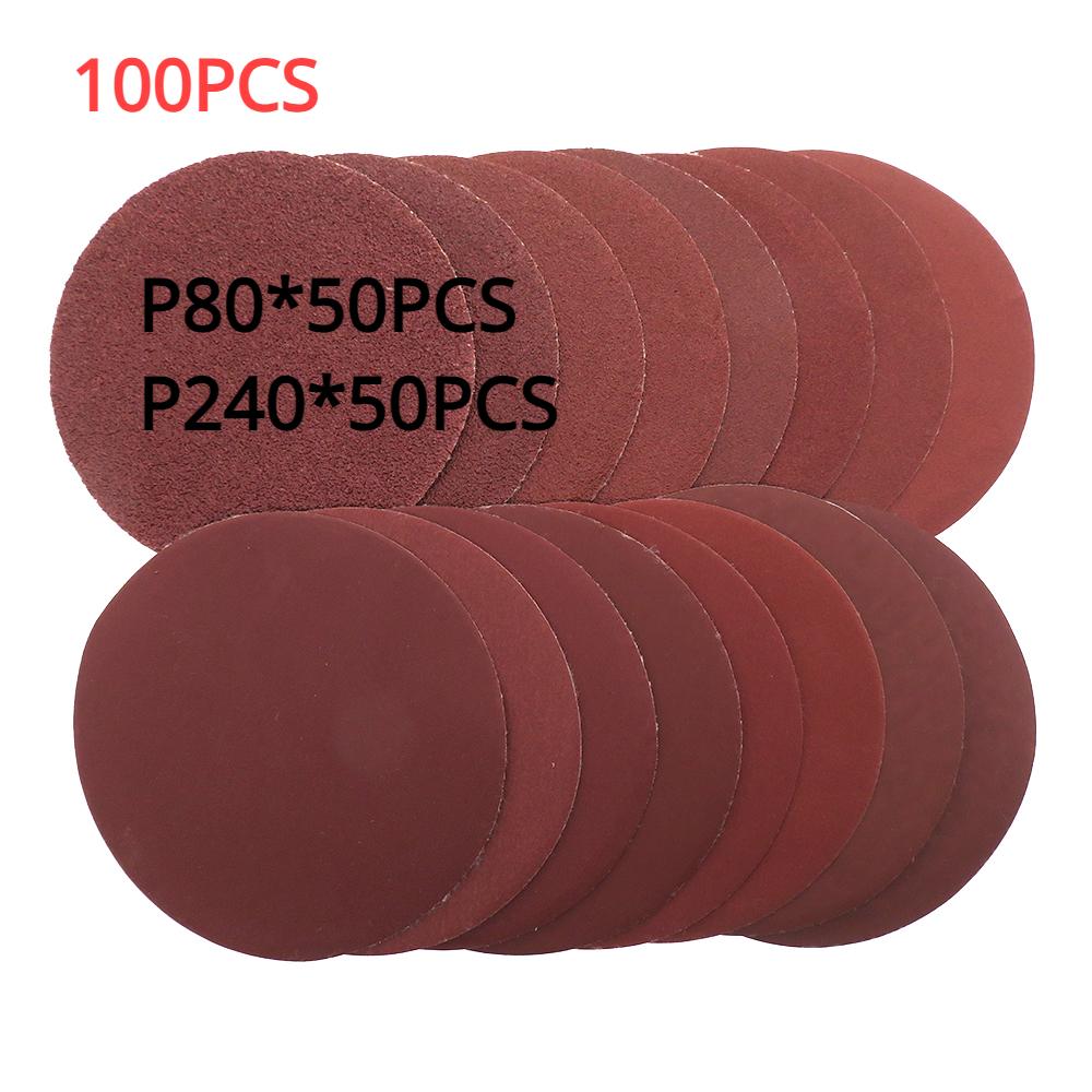 30pcs/Set 5Inch 125mm Round Hook and Loop Sandpaper Woodworking Metal Grinding Disc Abrasive Polishing Tool For Polishing