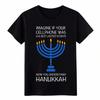Divertente Maglietta Meme Hanukkah per Cellulare - Maglietta Grafica Menorah "10% Batteria 8 Giorni"
