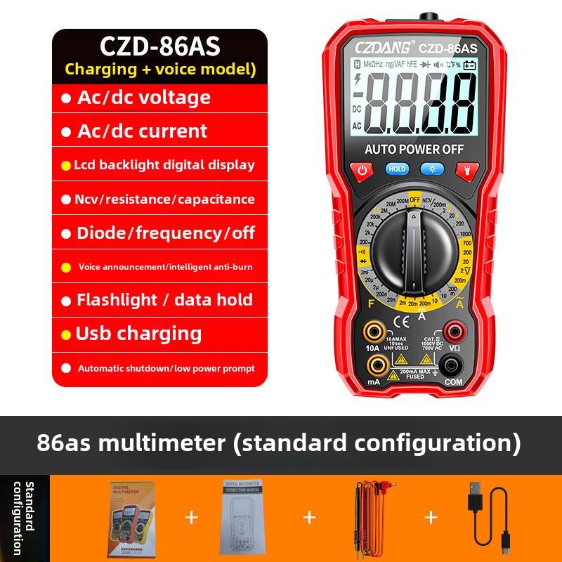 Smart Anti-burn Digital Multimeter with Voice Control, High Precision Multifunctional Multimeter